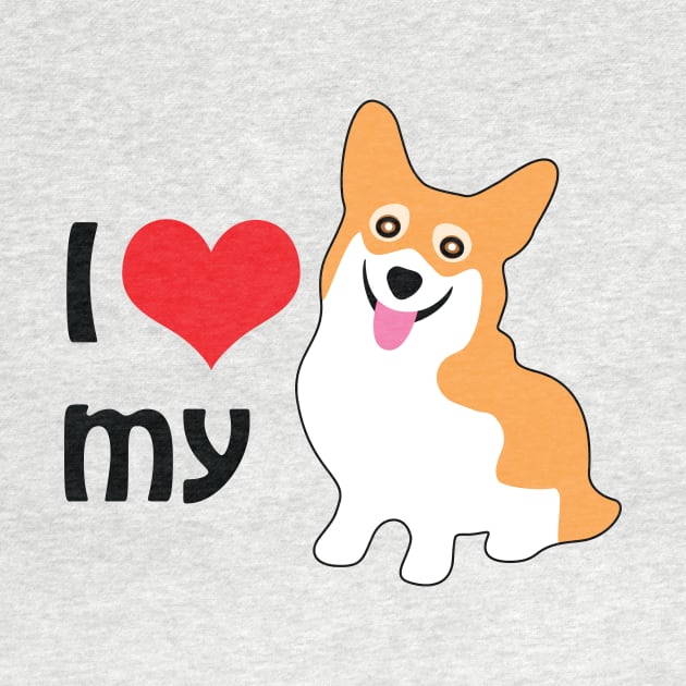 I Love My Pembroke Welsh Corgi by AntiqueImages